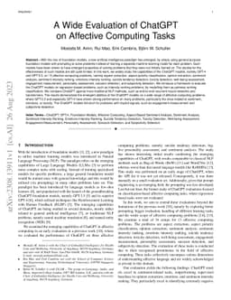 A Wide Evaluation of ChatGPT on Affective Computing Tasks