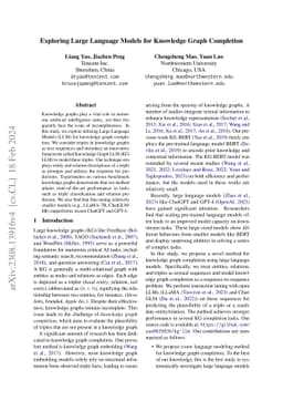 Exploring Large Language Models for Knowledge Graph Completion