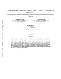 A transport approach to sequential simulation-based inference