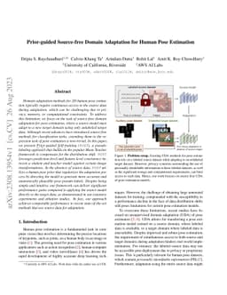 Prior-guided Source-free Domain Adaptation for Human Pose Estimation