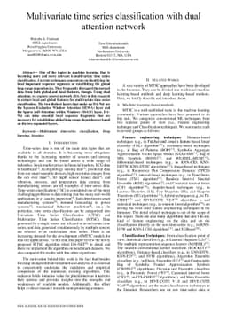 Multivariate time series classification with dual attention network