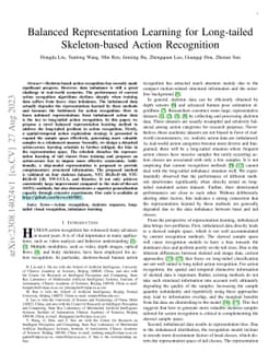 Balanced Representation Learning for Long-tailed Skeleton-based Action Recognition