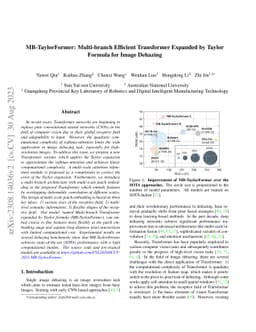 MB-TaylorFormer: Multi-branch Efficient Transformer Expanded by Taylor
  Formula for Image Dehazing