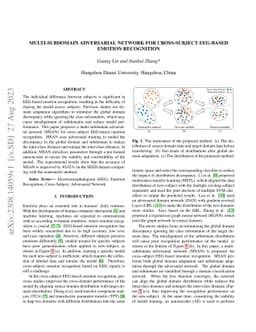 Multi-Subdomain Adversarial Network for Cross-Subject EEG-based Emotion
  Recognition