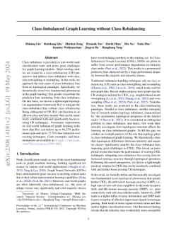 Class-Imbalanced Graph Learning without Class Rebalancing