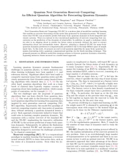 Quantum Next Generation Reservoir Computing: An Efficient Quantum
  Algorithm for Forecasting Quantum Dynamics