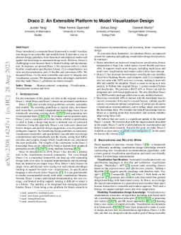 Draco 2: An Extensible Platform to Model Visualization Design