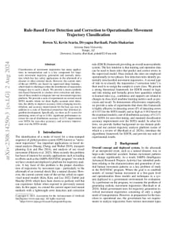 Rule-Based Error Detection and Correction to Operationalize Movement Trajectory Classification