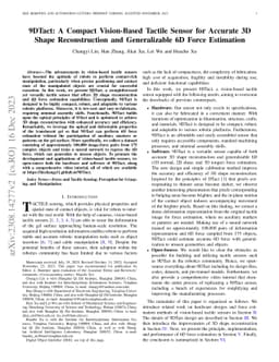 9DTact: A Compact Vision-Based Tactile Sensor for Accurate 3D Shape
  Reconstruction and Generalizable 6D Force Estimation