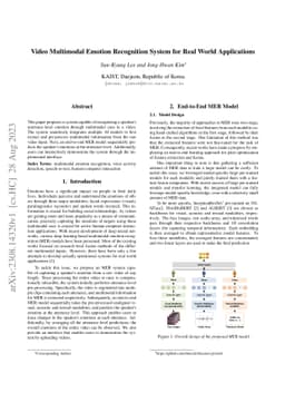 Video Multimodal Emotion Recognition System for Real World Applications