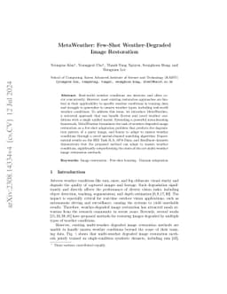 MetaWeather: Few-Shot Weather-Degraded Image Restoration