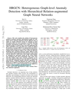 HRGCN: Heterogeneous Graph-level Anomaly Detection with Hierarchical
  Relation-augmented Graph Neural Networks