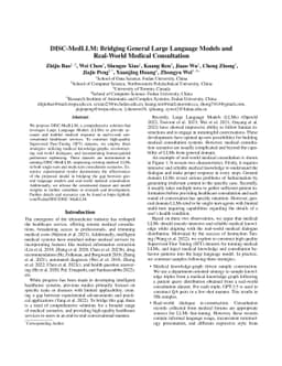 DISC-MedLLM: Bridging General Large Language Models and Real-World
  Medical Consultation