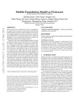 Mobile Foundation Model as Firmware
