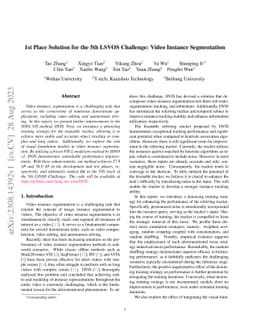 1st Place Solution for the 5th LSVOS Challenge: Video Instance
  Segmentation
