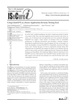 Using ChatGPT as a Static Application Security Testing Tool