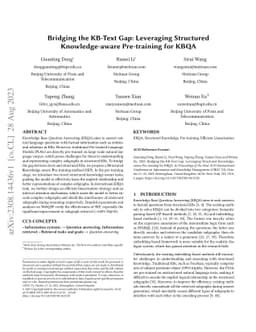 Bridging the KB-Text Gap: Leveraging Structured Knowledge-aware
  Pre-training for KBQA