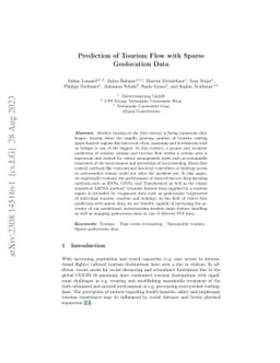 Prediction of Tourism Flow with Sparse Geolocation Data