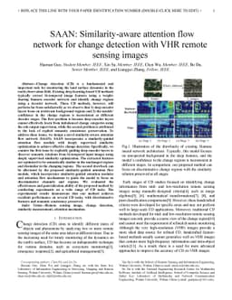 SAAN: Similarity-aware attention flow network for change detection with
  VHR remote sensing images