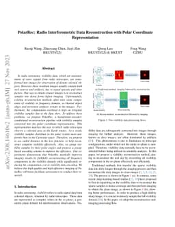 PolarRec: Radio Interferometric Data Reconstruction with Polar
  Coordinate Representation