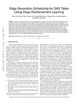 Edge Generation Scheduling for DAG Tasks Using Deep Reinforcement
  Learning
