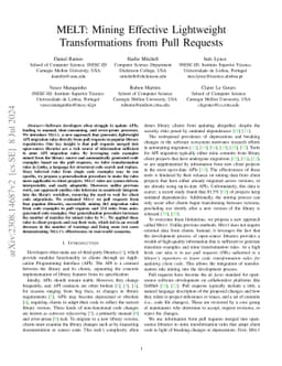 MELT: Mining Effective Lightweight Transformations from Pull Requests