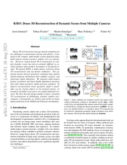 R3D3: Dense 3D Reconstruction of Dynamic Scenes from Multiple Cameras