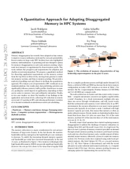 A Quantitative Approach for Adopting Disaggregated Memory in HPC Systems