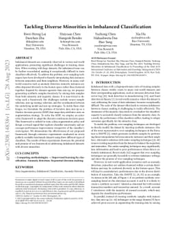 Tackling Diverse Minorities in Imbalanced Classification