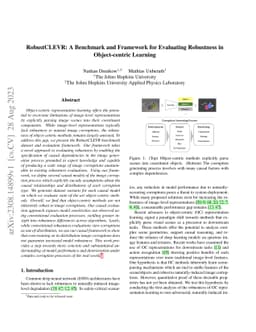 RobustCLEVR: A Benchmark and Framework for Evaluating Robustness in
  Object-centric Learning