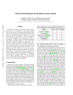 Vision Grid Transformer for Document Layout Analysis