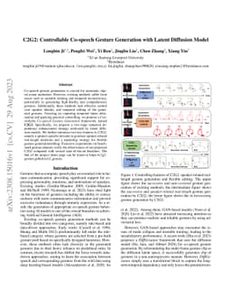 C2G2: Controllable Co-speech Gesture Generation with Latent Diffusion
  Model