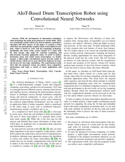 AIoT-Based Drum Transcription Robot using Convolutional Neural Networks
