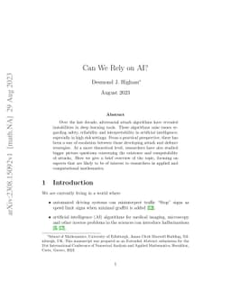 Can We Rely on AI?