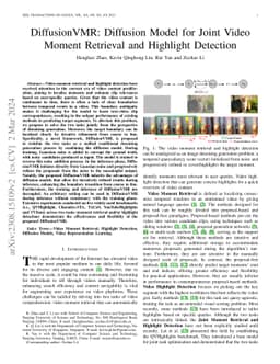 DiffusionVMR: Diffusion Model for Joint Video Moment Retrieval and
  Highlight Detection