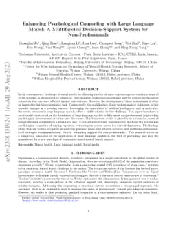 Enhancing Psychological Counseling with Large Language Model: A
  Multifaceted Decision-Support System for Non-Professionals
