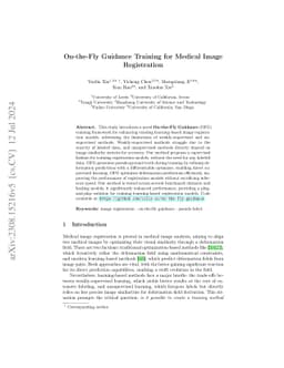 On-the-Fly Guidance Training for Medical Image Registration