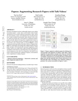 Papeos: Augmenting Research Papers with Talk Videos
