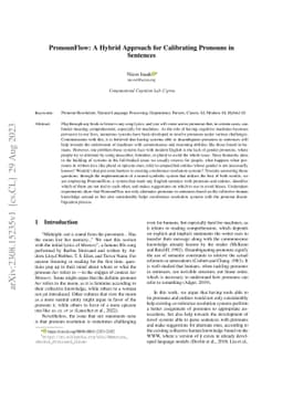 PronounFlow: A Hybrid Approach for Calibrating Pronouns in Sentences