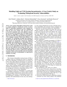 Shedding Light on CVSS Scoring Inconsistencies: A User-Centric Study on
  Evaluating Widespread Security Vulnerabilities