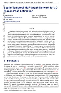 Spatio-temporal MLP-graph network for 3D human pose estimation