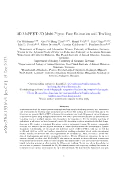 3D-MuPPET: 3D Multi-Pigeon Pose Estimation and Tracking