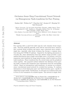 Occlusion-Aware Deep Convolutional Neural Network via Homogeneous
  Tanh-transforms for Face Parsing