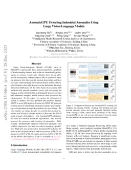 AnomalyGPT: Detecting Industrial Anomalies Using Large Vision-Language
  Models