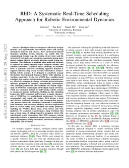 RED: A Systematic Real-Time Scheduling Approach for Robotic
  Environmental Dynamics