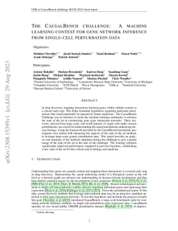 The CausalBench challenge: A machine learning contest for gene network
  inference from single-cell perturbation data