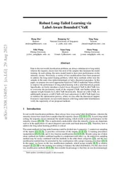 Robust Long-Tailed Learning via Label-Aware Bounded CVaR