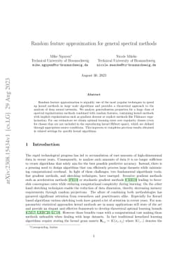 Random feature approximation for general spectral methods
