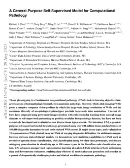A General-Purpose Self-Supervised Model for Computational Pathology