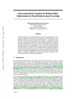 Adversarial Style Transfer for Robust Policy Optimization in Deep
  Reinforcement Learning